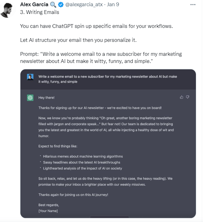 ตัวอย่าง ChatGPT ในอีคอมเมิร์ซ - 50 ตัวอย่าง ChatGPT ที่ดีที่สุด