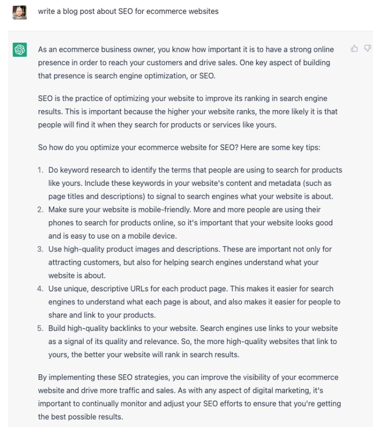 ตัวอย่าง ChatGPT ในอีคอมเมิร์ซ - 50 ตัวอย่าง ChatGPT ที่ดีที่สุด