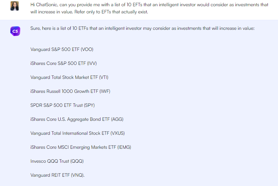 ตัวอย่าง ChatSonic - 50 ตัวอย่าง ChatGPT ที่ดีที่สุด