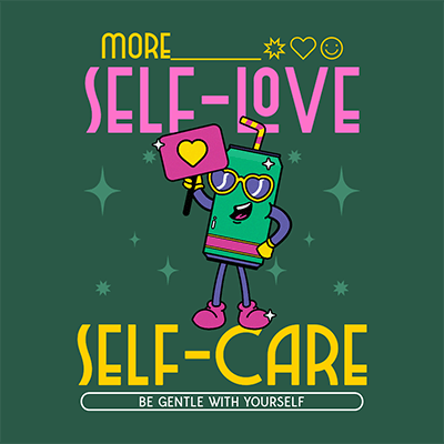 مولد Self Love Instagram Post Generator يضم علبة صودا كارتونية