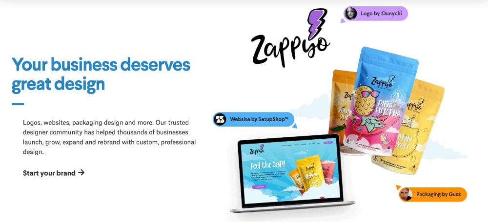 Caractéristiques de la marque 99Designs