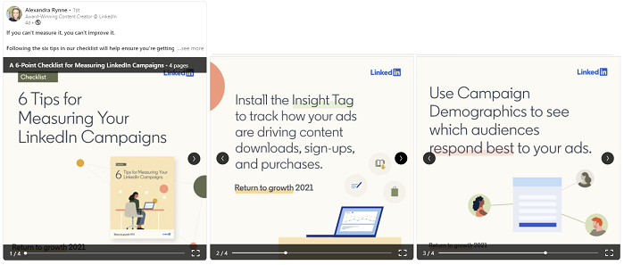 LinkedIn döngü örneği