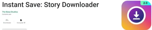 Use la aplicación Instant Save para descargar historias de Instagram