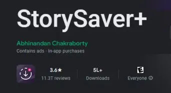 Instale la aplicación StorySaver+ para descargar historias de Instagram