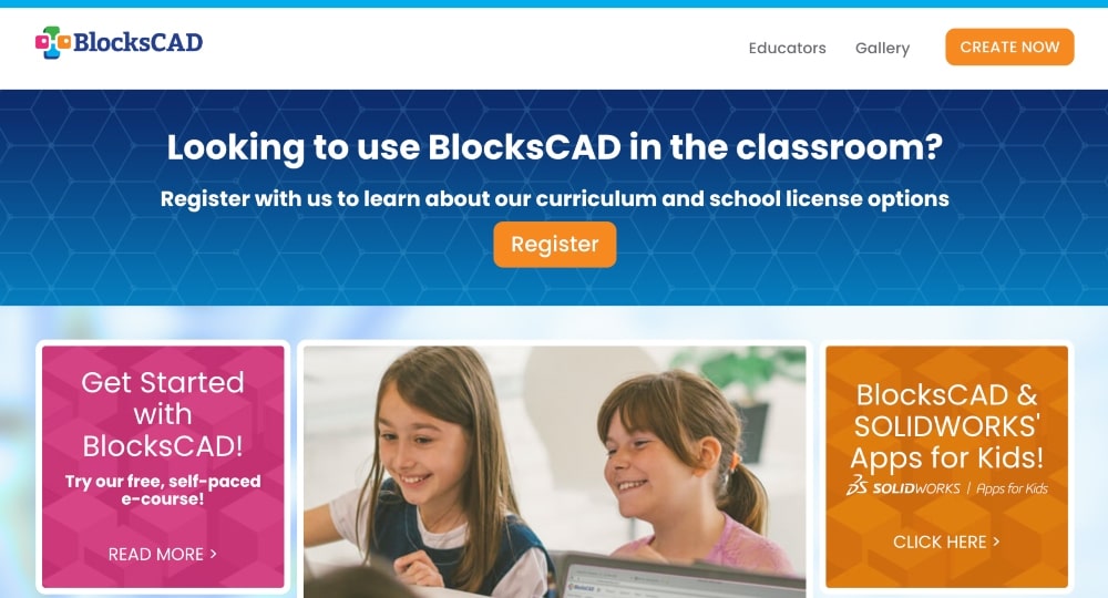 BlocksCAD web sitesi