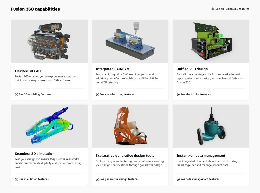 Fusion 360 özellikleri