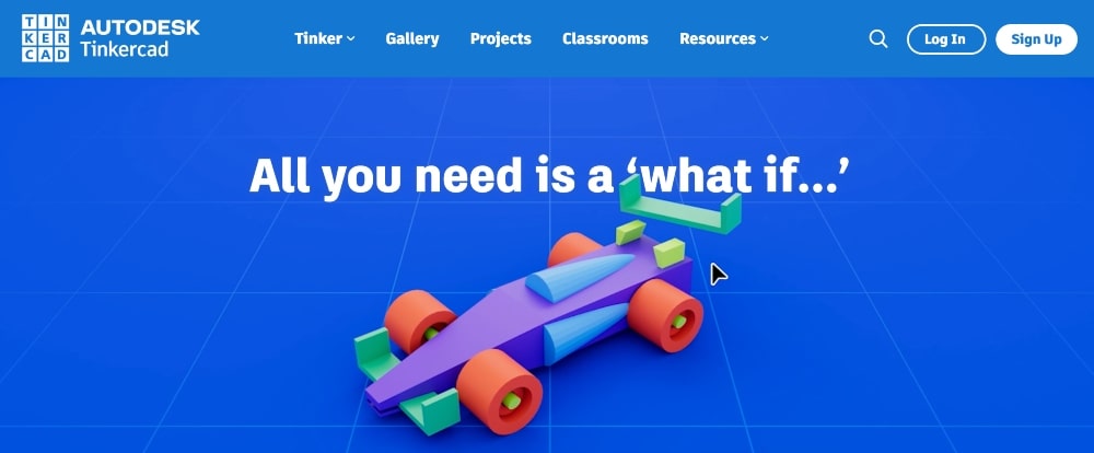 TinkerCAD web sitesi