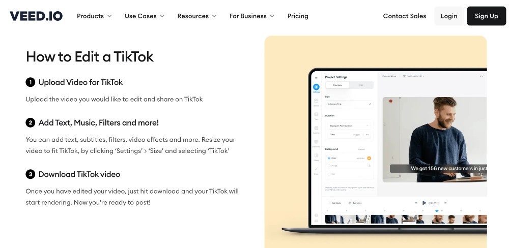 Editor video Veed TikTok