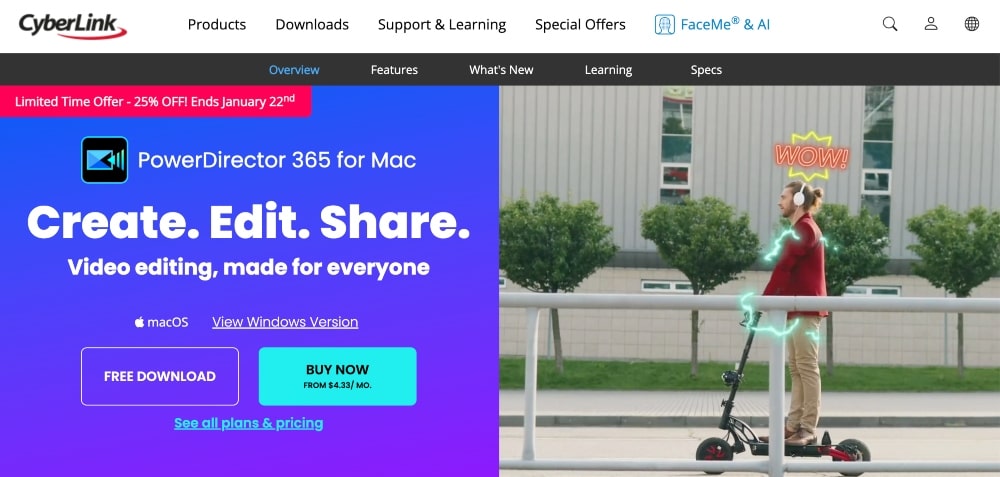 Site Web de PowerDirector