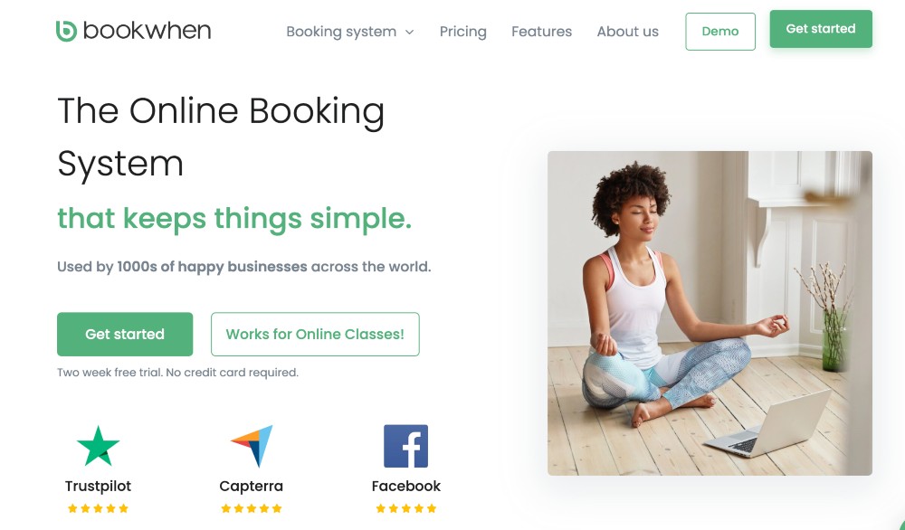 bookwhen ウェブサイト