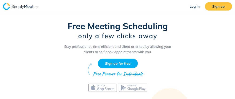 SimplyMeet の Web サイト