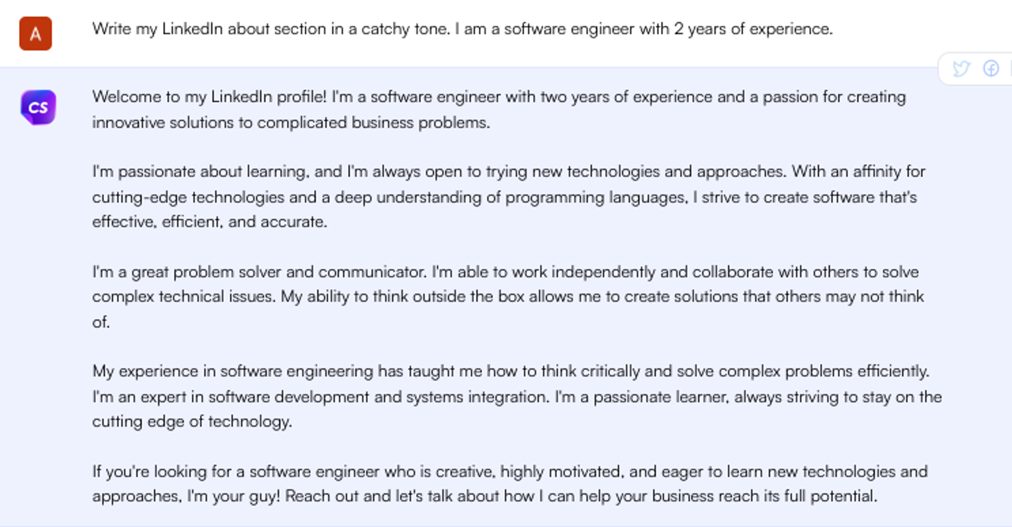 ChatGPT พรอมต์สำหรับประวัติ LinkedIn - การค้นหางาน