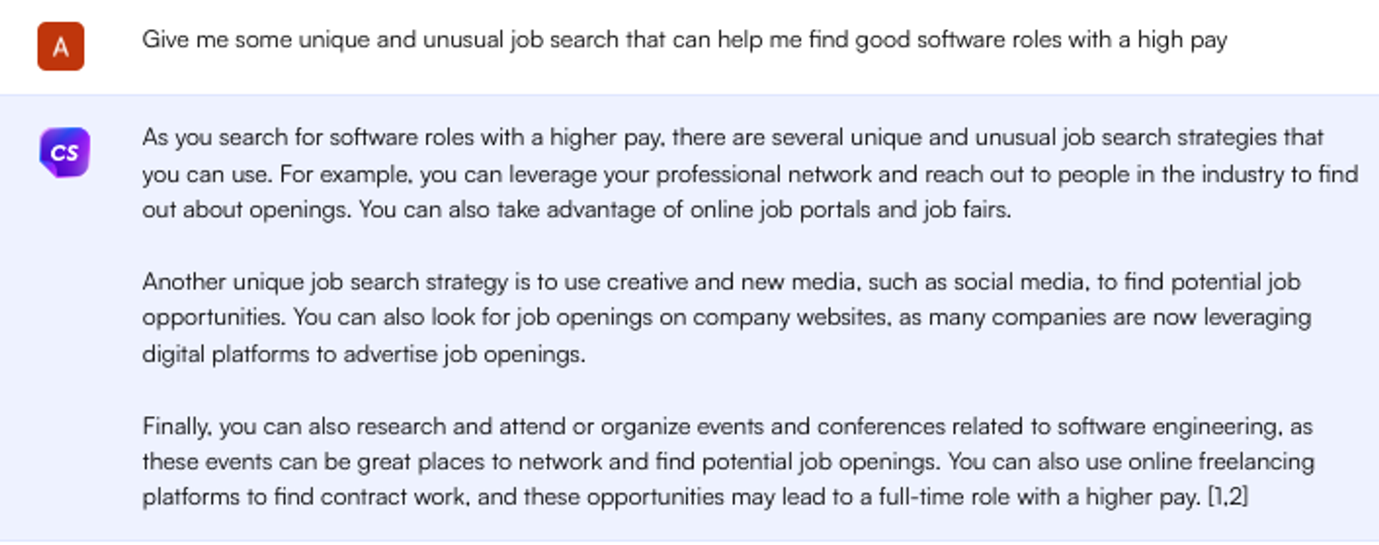 ข้อความแจ้ง ChatGPT สำหรับเคล็ดลับการหางาน - การค้นหางาน