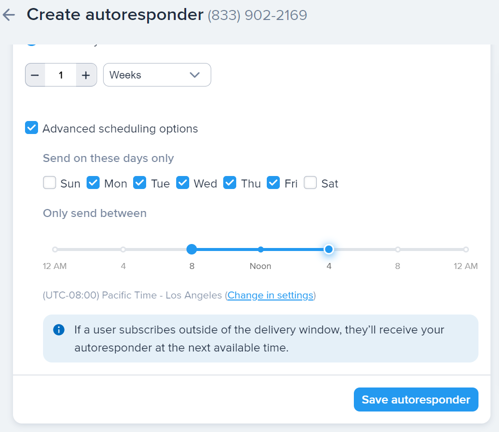 自动回复器高级计划选项
