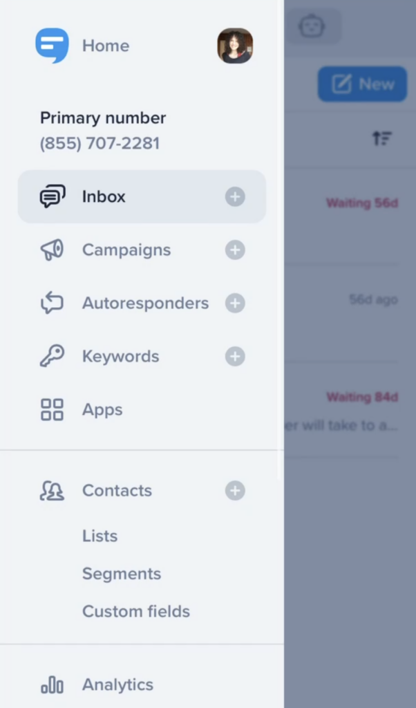 在 SimpleTexting 的移动应用程序上安排收件箱消息