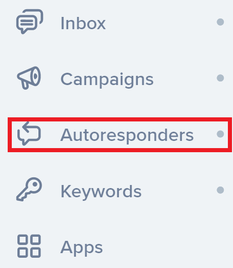 在 SimpleTexting 菜单中安排自动回复