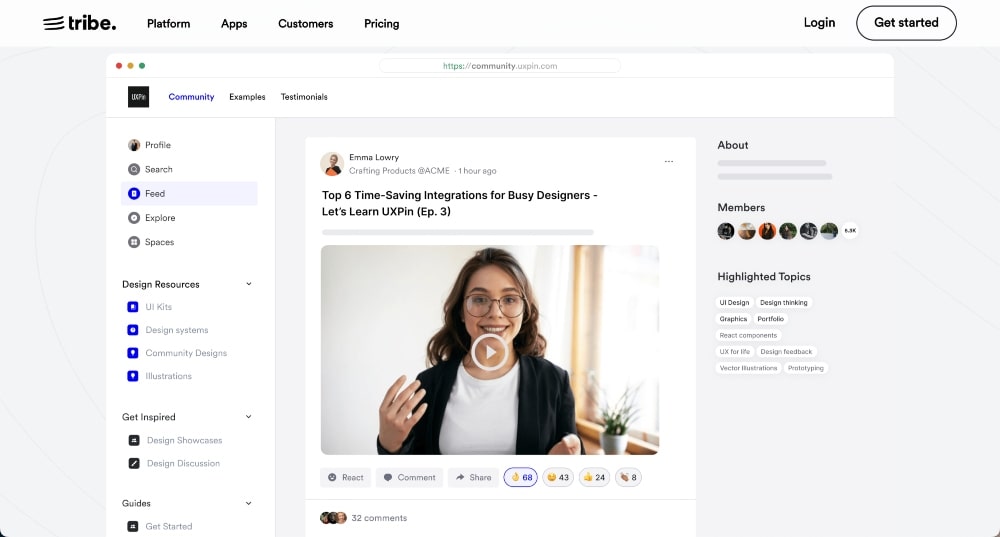部族のユーザー インターフェイス