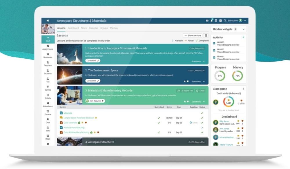 暗号学習のユーザー インターフェイス