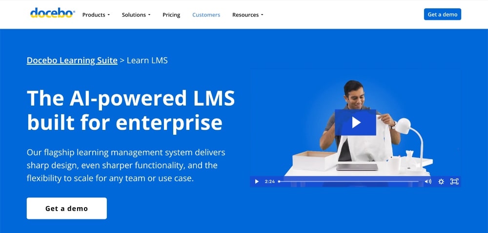 Docebo Learning Suite の Web サイト