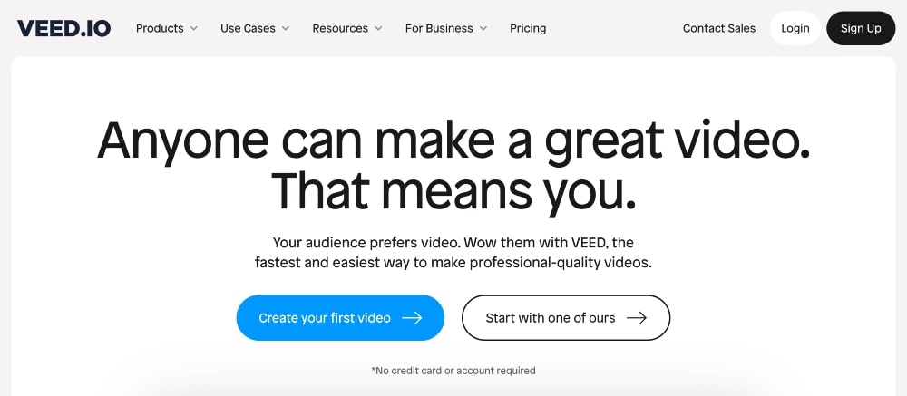 เว็บไซต์ Veed.io