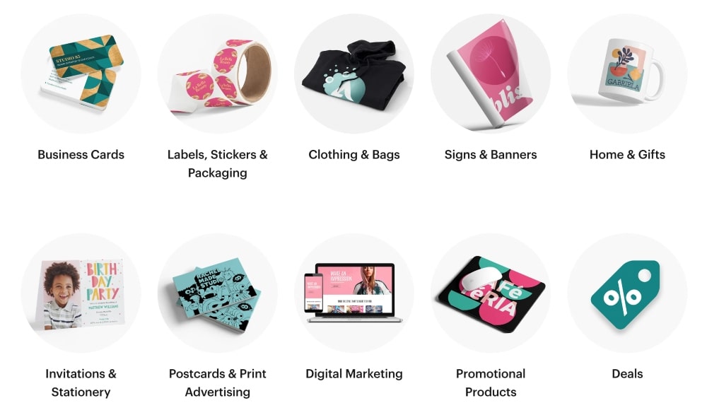 Serviços de impressão VistaPrint