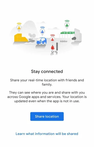 使用谷歌地图发送实时位置以共享谷歌地图位置