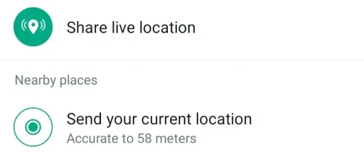 使用 WhatsApp 发送任何位置以共享谷歌地图位置