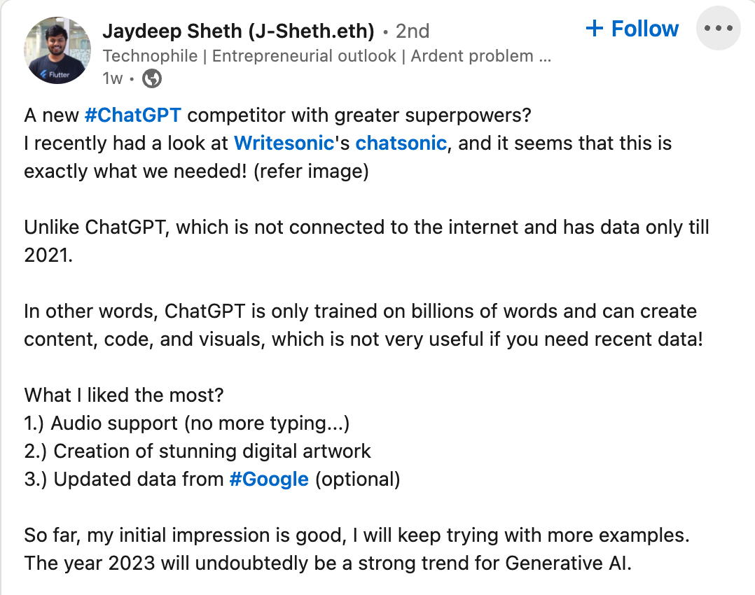 Caso de uso da API ChatGPT