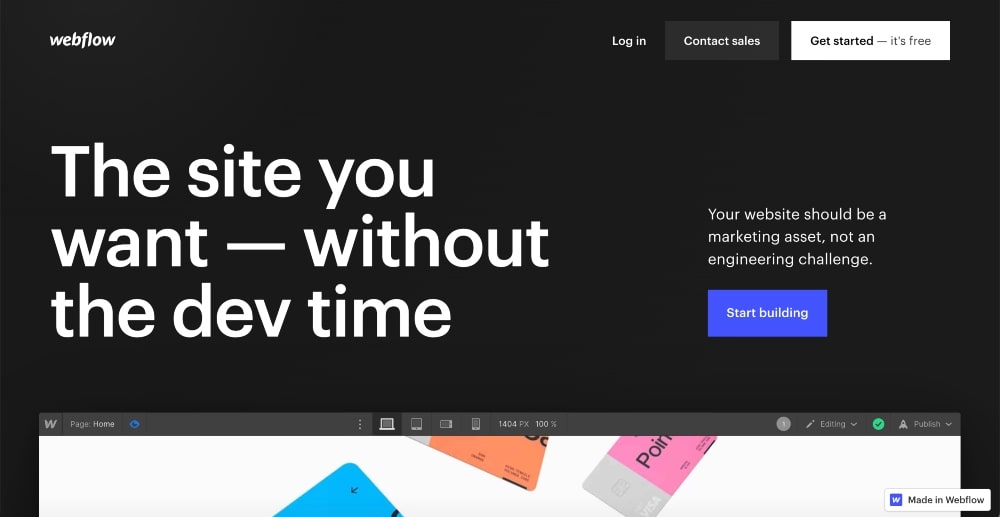 웹플로우 웹사이트