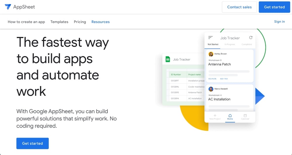 구글 앱시트 웹사이트