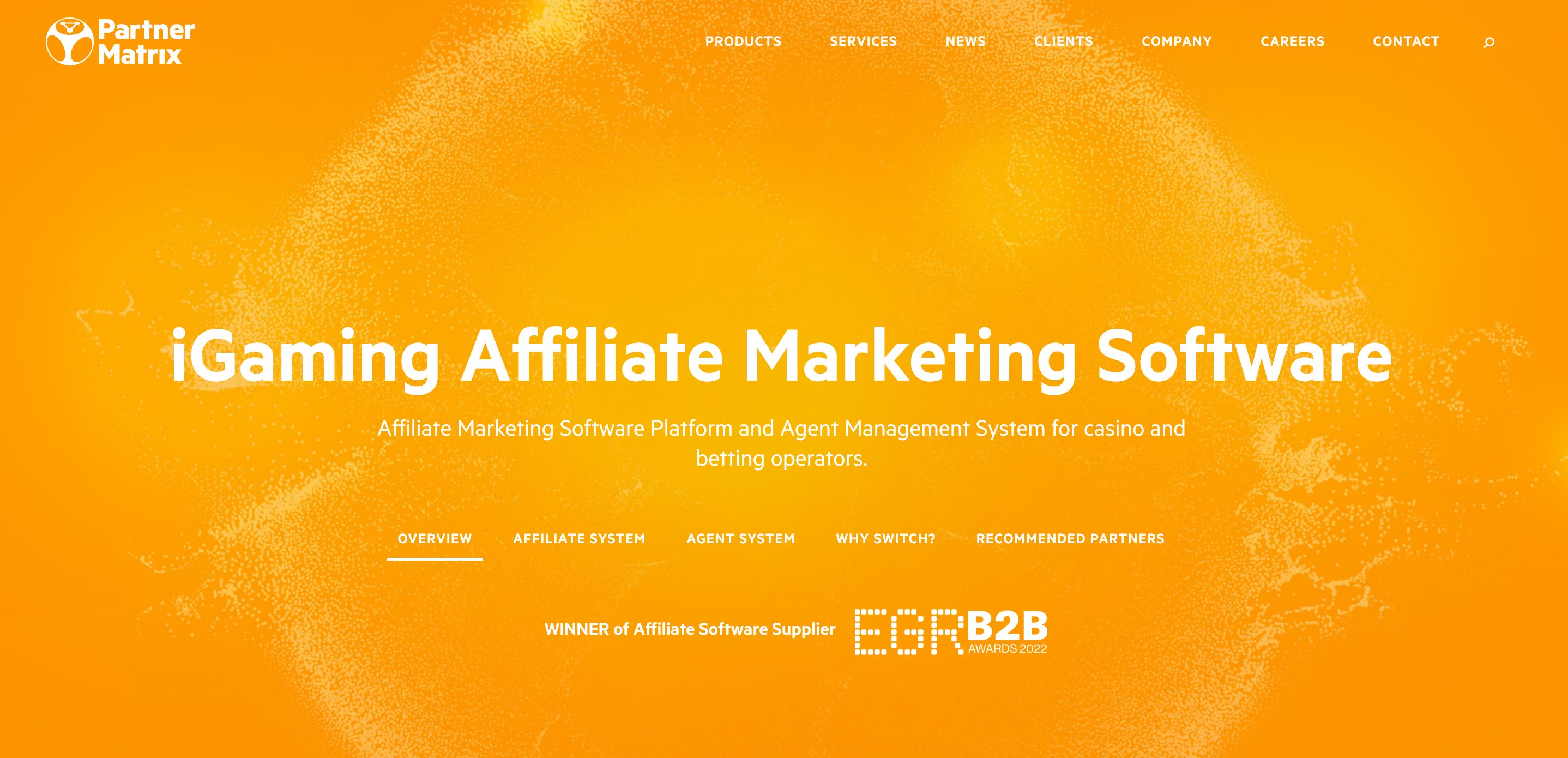 Plataforma de software de afiliados de iGaming PartnerMatrix EveryMatrix