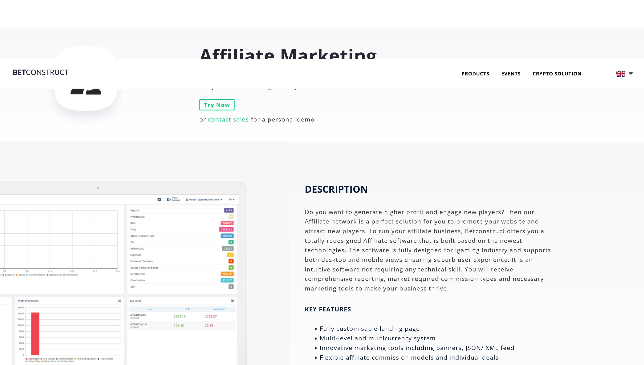 software de afiliados de igaming - betconstruct