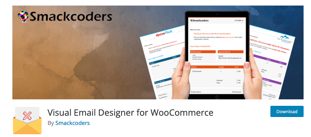 Designer vizual de e-mail pentru WooCommerce