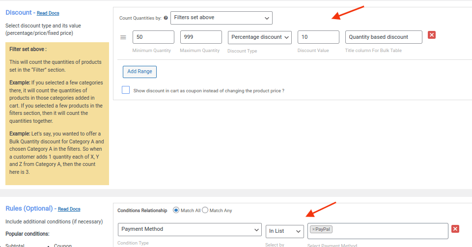 scenariul 7 - Reducere pentru anumite metode de plată
