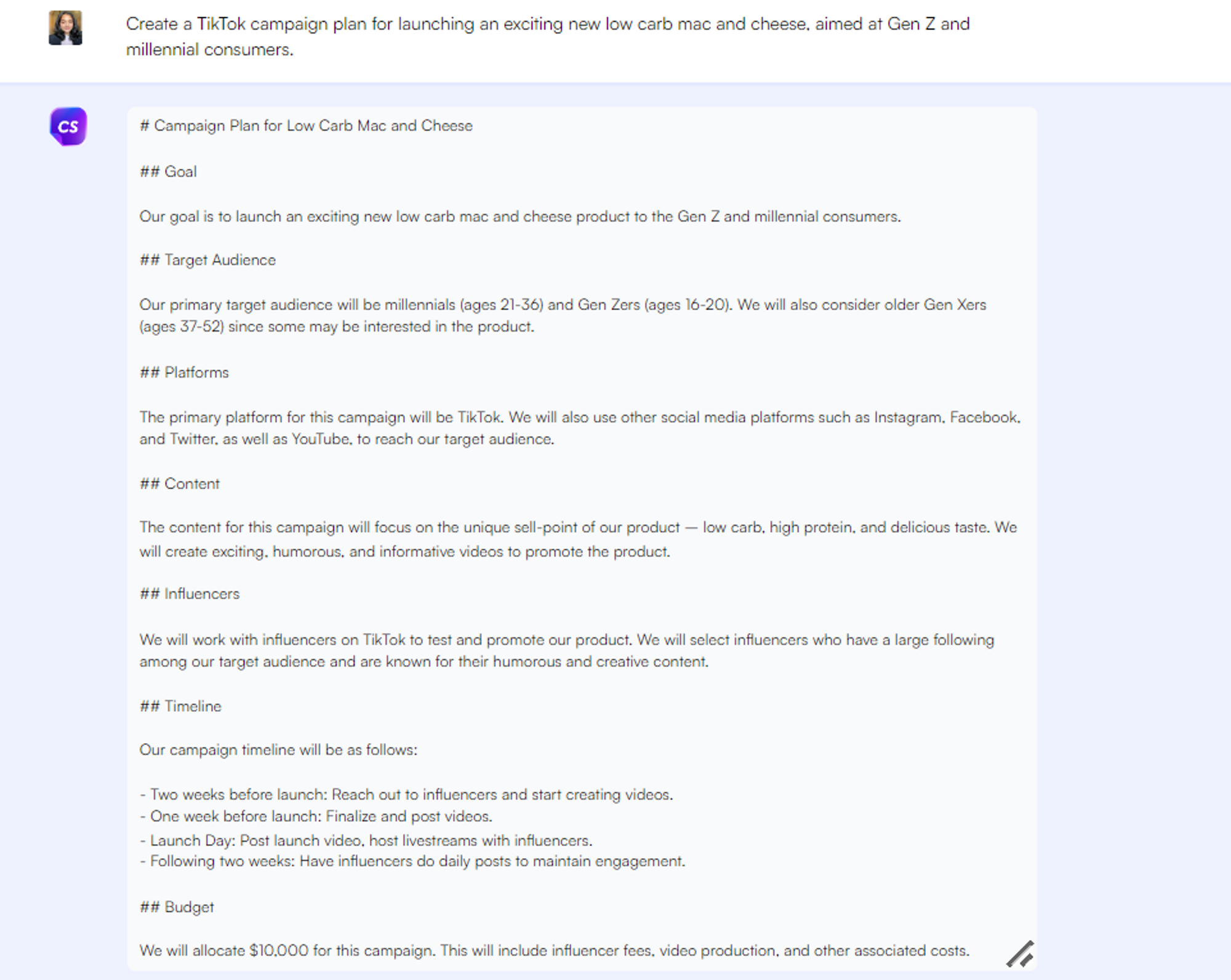 media sosial TikTok - petunjuk ChatGPT