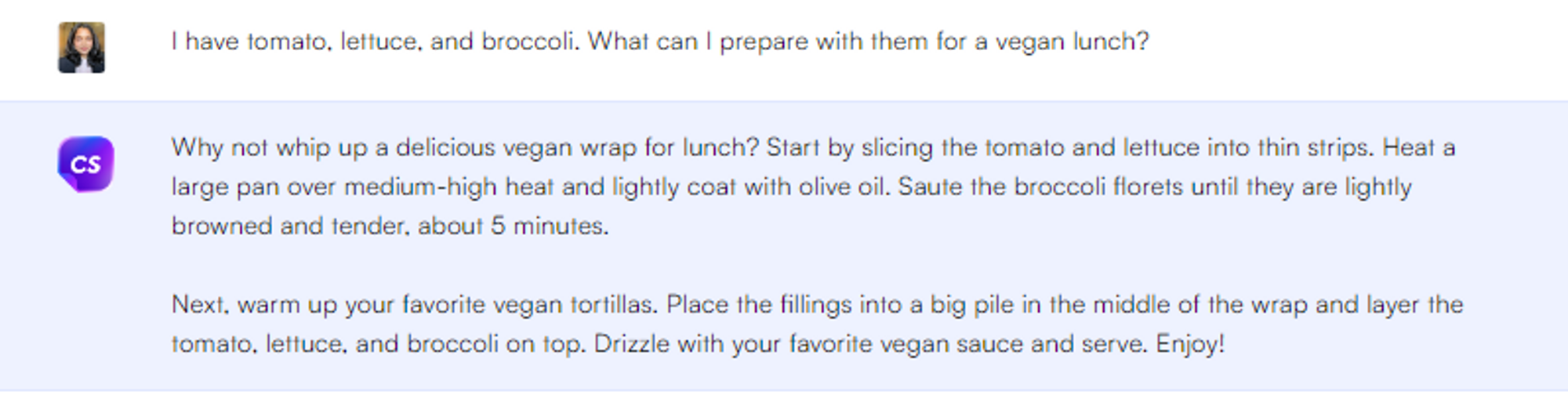 Perencanaan makan - permintaan ChatGPT