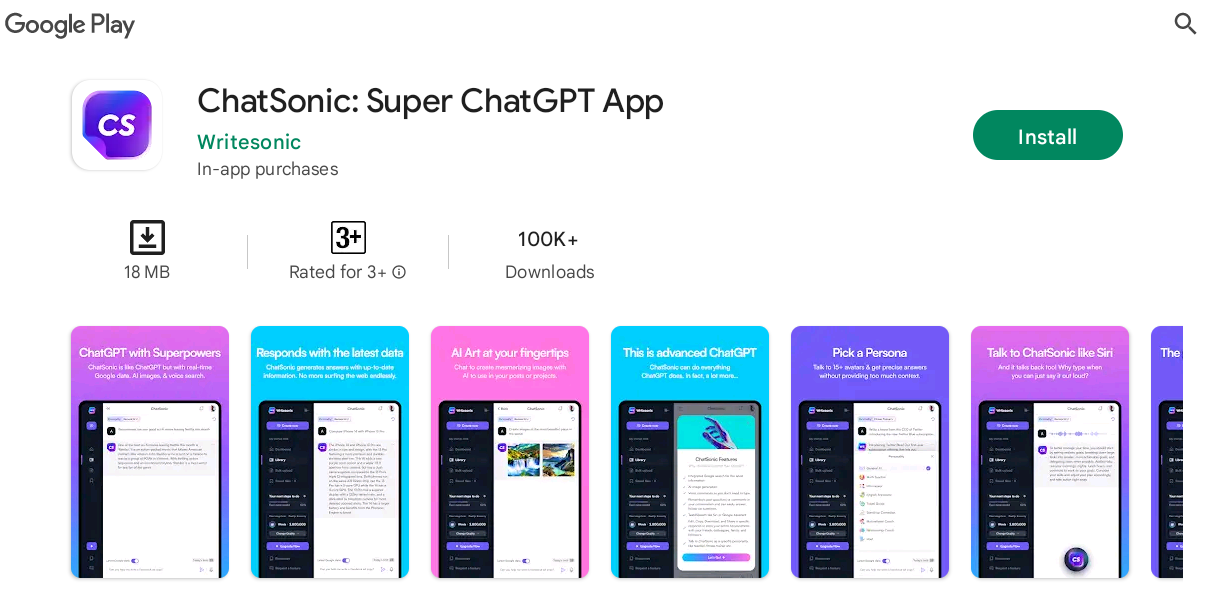 ChatSonic 应用程序 - ChatGPT Plus 与 ChatSonic