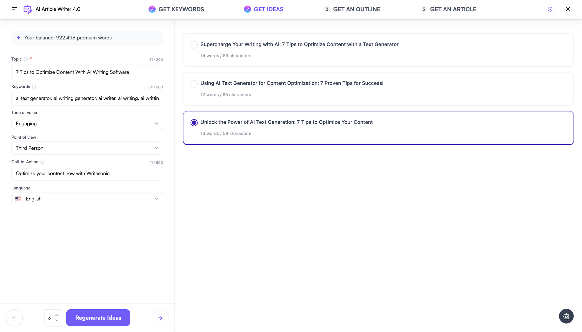 Writesonic Article Writer 4.0 - scrieți un blog cu ChatGPT