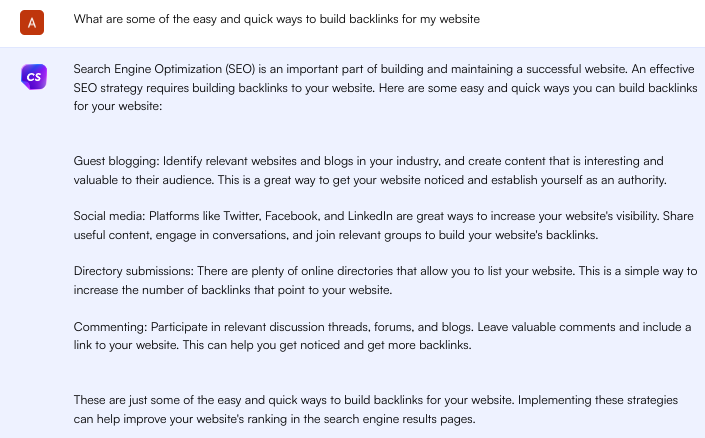Strategia de backlink ChatSonic - scrieți un blog cu ChatGPT