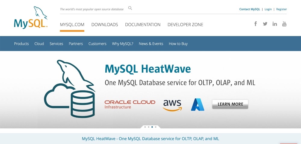เว็บไซต์ MySQL