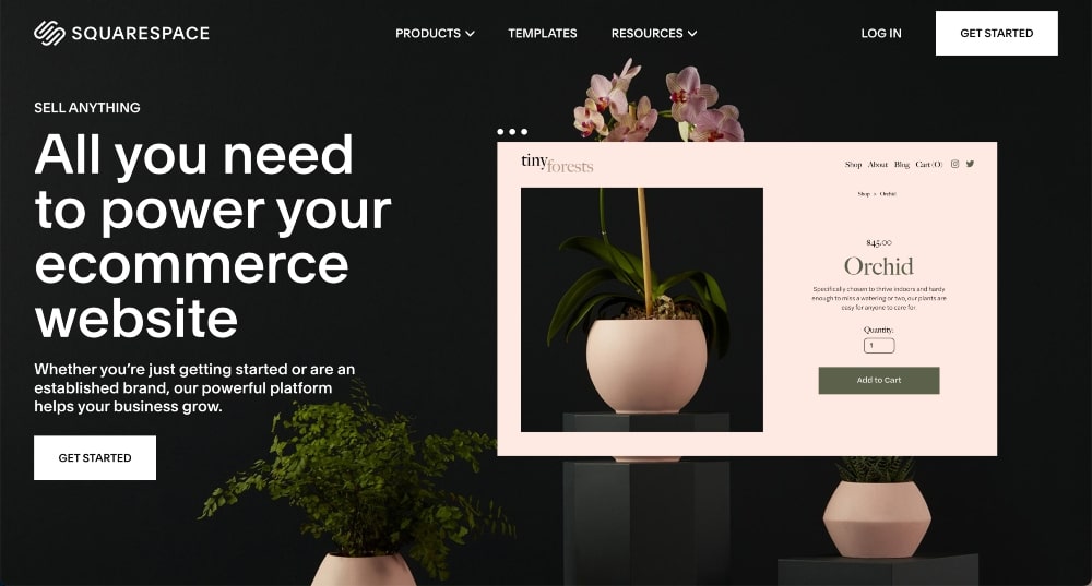 Sitio web de Squarespace