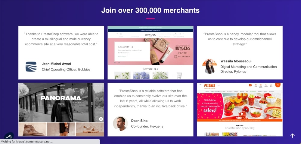 Características de PrestaShop