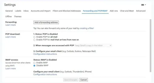 Sprawdź w swoim Gmailu, czy serwer poczty przychodzącej