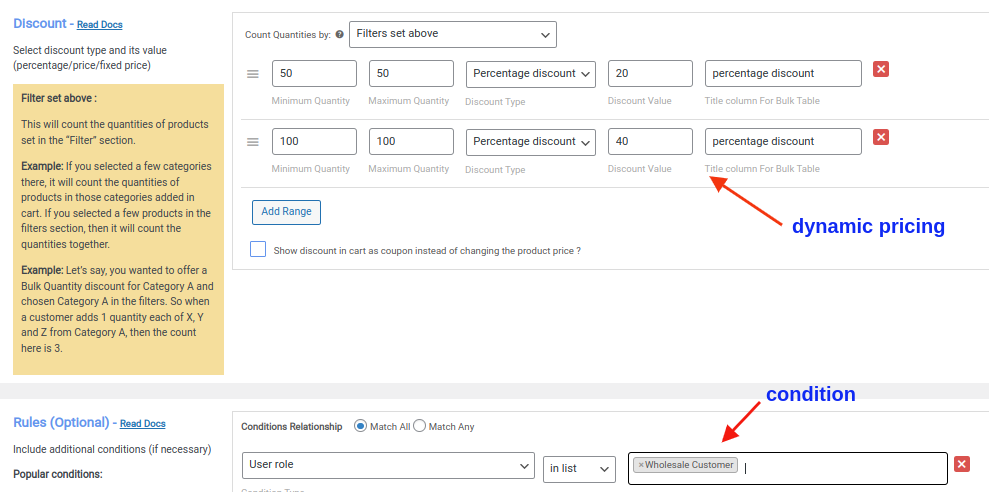 Reducere dinamică de preț în funcție de rolul utilizatorului