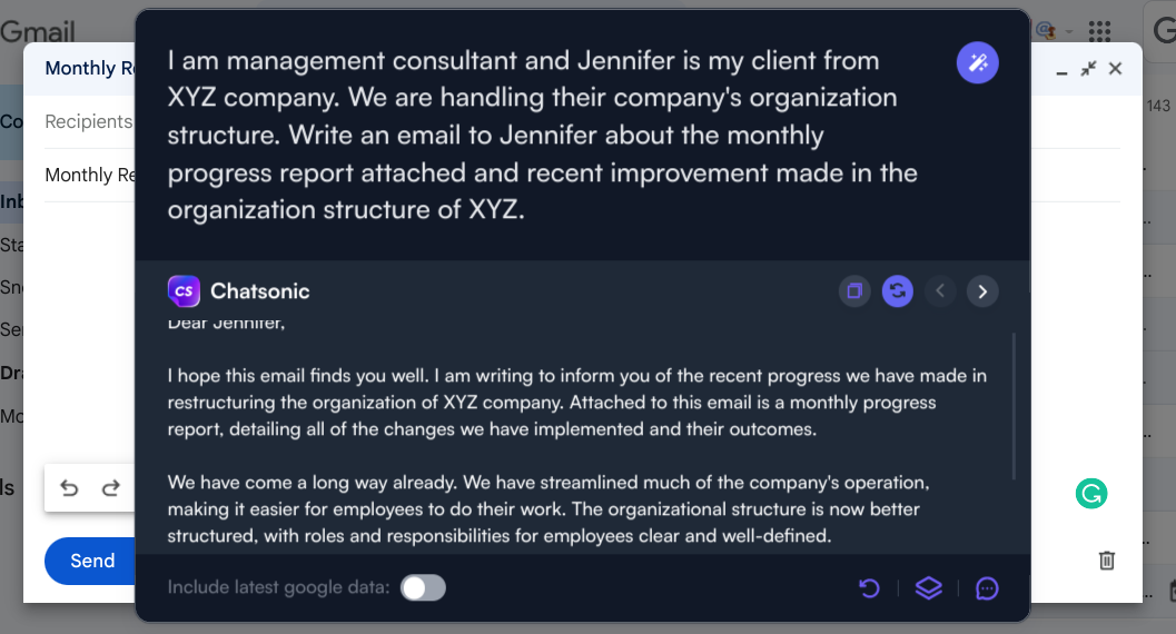 Kunden-E-Mails schreiben – Anwendungsfälle für ChatSonic Chrome-Erweiterungen