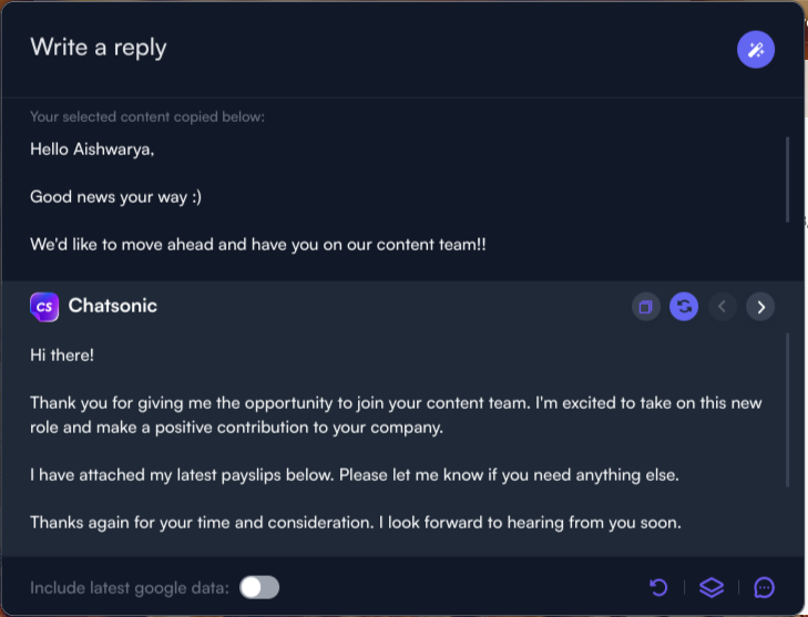 Auf ein Stellenangebot antworten – Anwendungsfälle für die Chrome-Erweiterung von ChatSonic