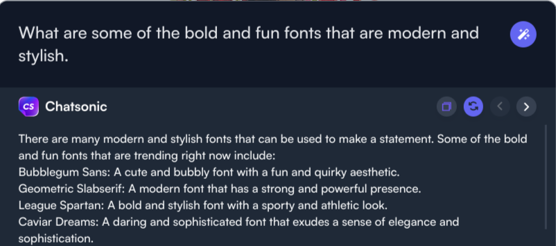 Auswahl der richtigen Schriftart – Anwendungsfälle für die Chrome-Erweiterung von ChatSonic