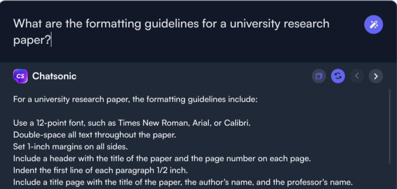 Formatierungsrichtlinien – Anwendungsfälle für die Chrome-Erweiterung von ChatSonic