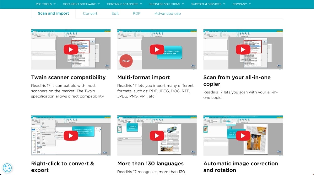 Readiris ビデオチュートリアル
