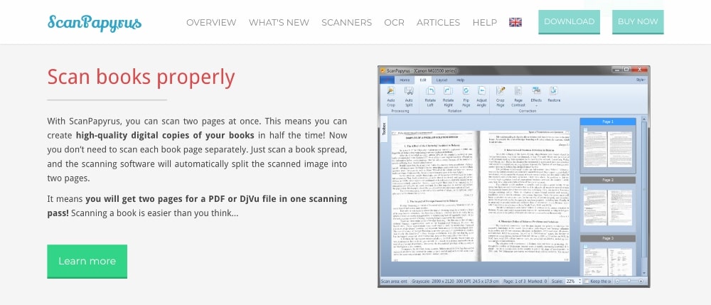 スキャンパピルスの特徴